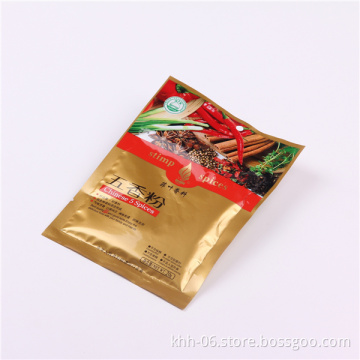 Custom prnting 3 side seal Aluminum foil Plastic Bag Packaging for Spice